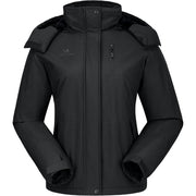 CAMELSPORTS Women's Waterproof Insulated Fleece Lined Snowboarding Jacket, Black, SZ L