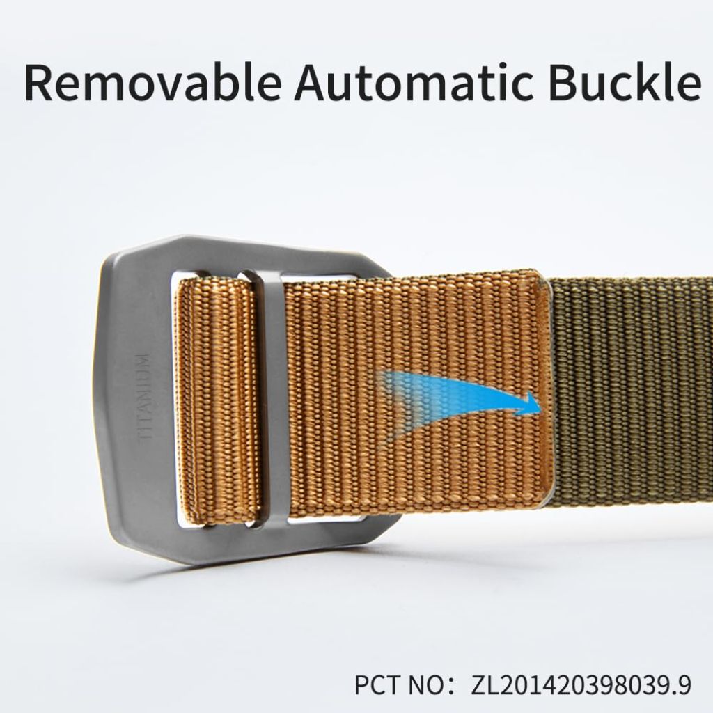 Parhen Green Men's Nylon Work Belts - Adjustable Canvas Belt with Heavy Duty Plastic Buckle,(Green,Small)