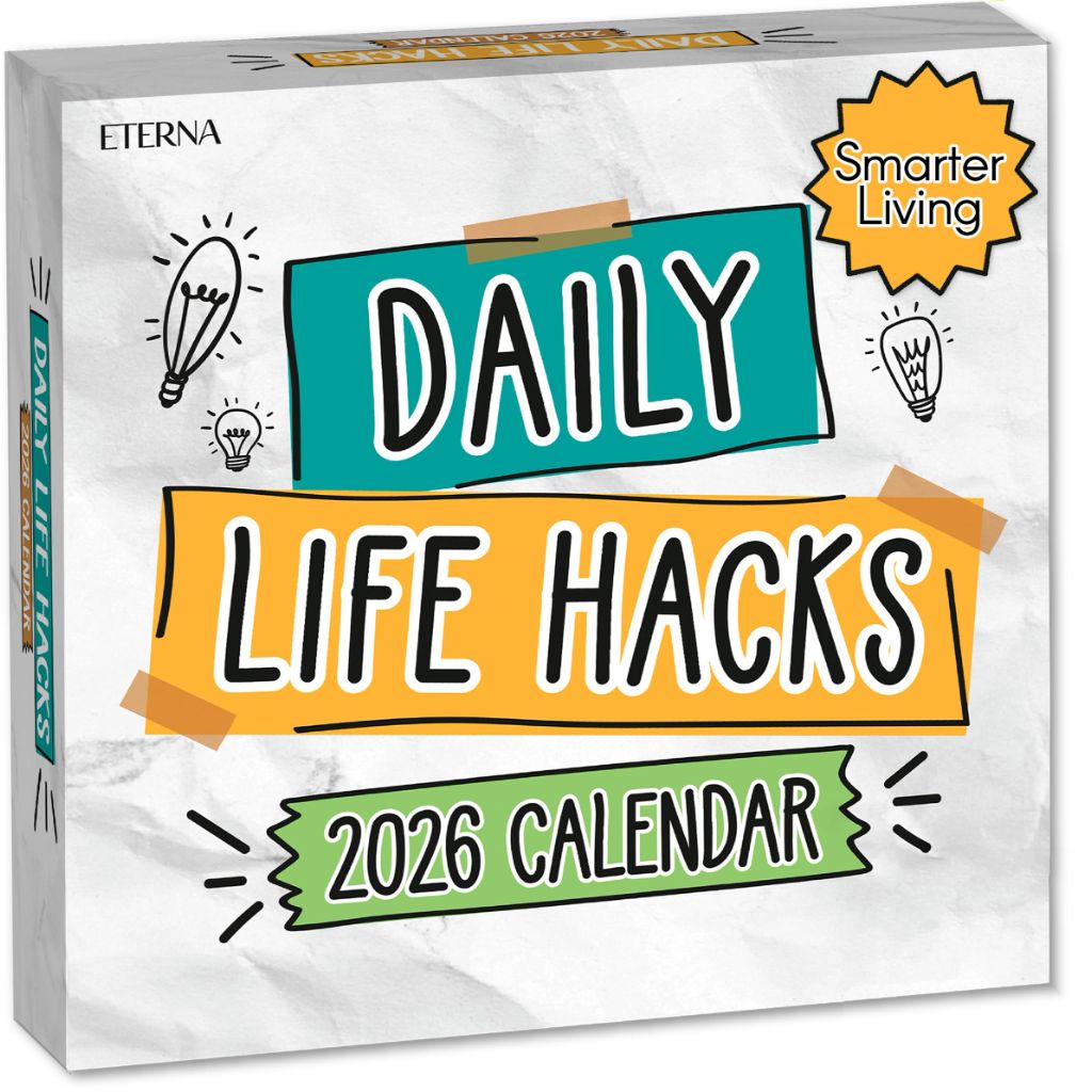 2026 Daily Life Hacks Desktop Calendar | Day To Day Tear Off Calendar with 365 Interesting Hacks