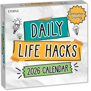 2026 Daily Life Hacks Desktop Calendar | Day To Day Tear Off Calendar with 365 Interesting Hacks