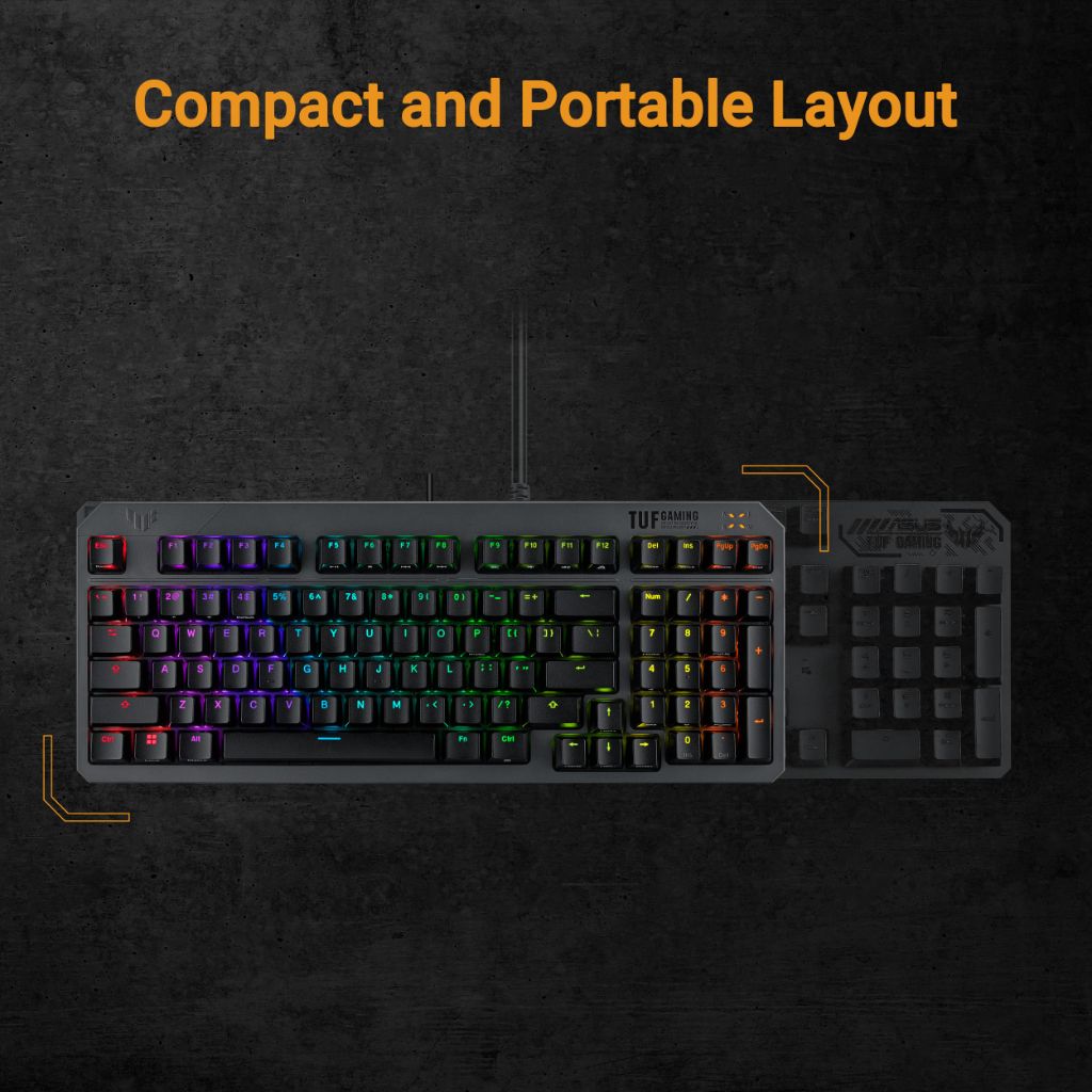ASUS TUF Gaming K3 Gen II Wired USB Gaming Keyboard  - Black