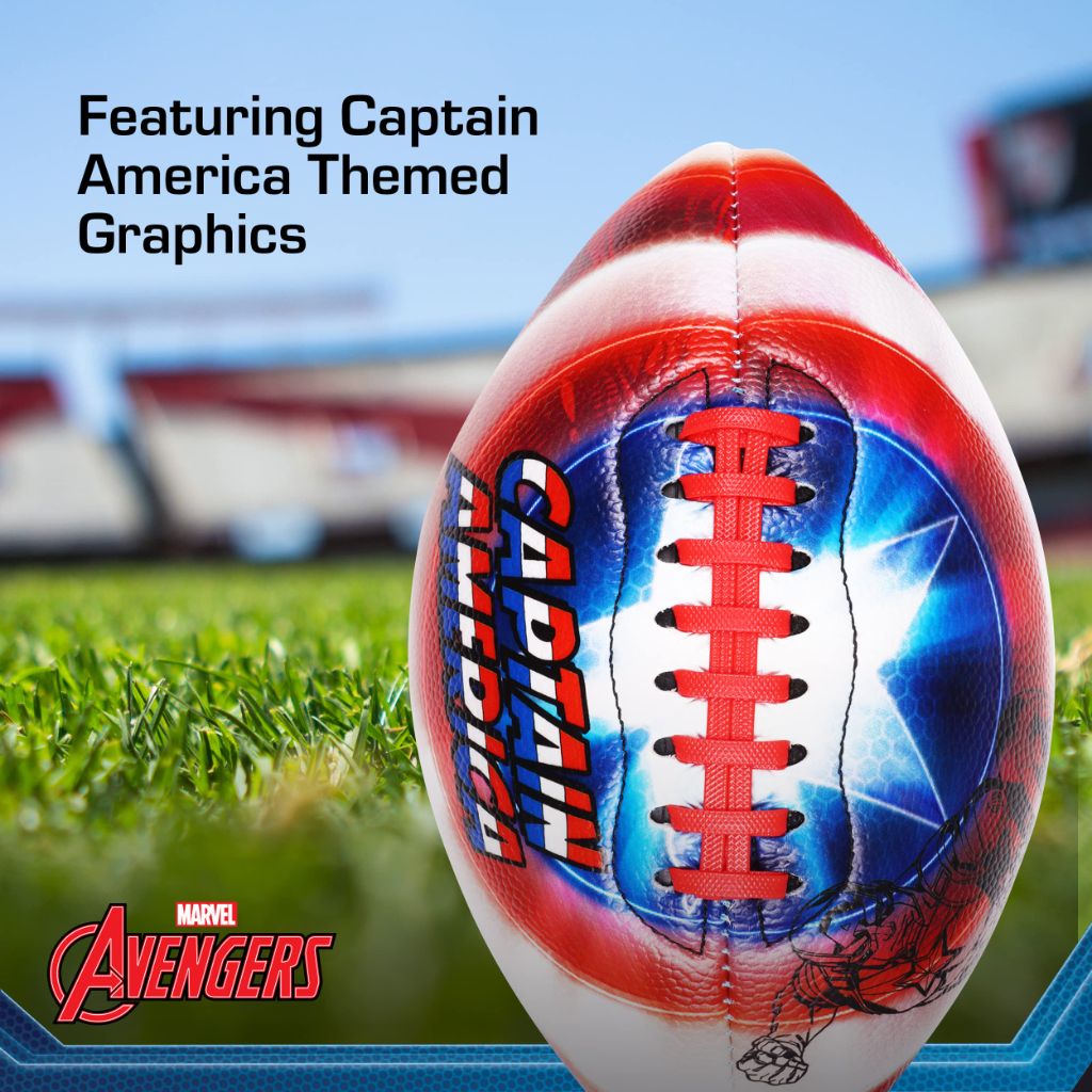 Capelli Sport Marvel Avengers Captain America Youth Football, Small Mini Junior Futbol for Kids, Size 6, Multi