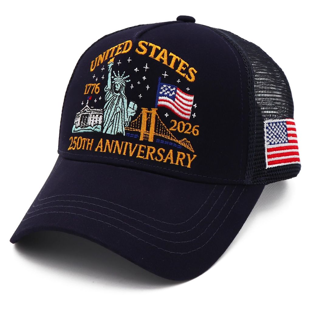 Lots duoler Anniversary USA Hat Embroidered Trucker Hat Patriotic Independence Day