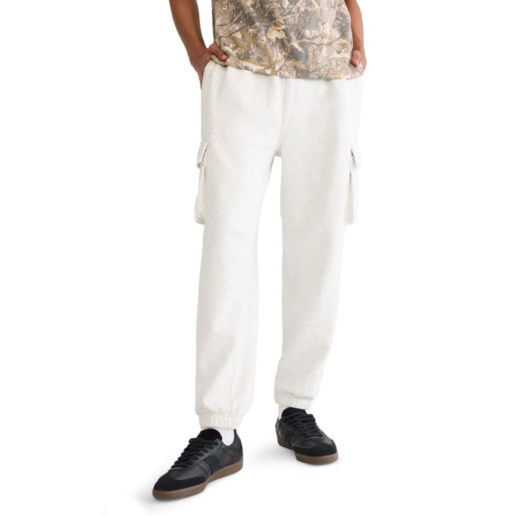 Essential Cargo Fleece Sweatpants, LIGHTEST Heather Grey, XXXL