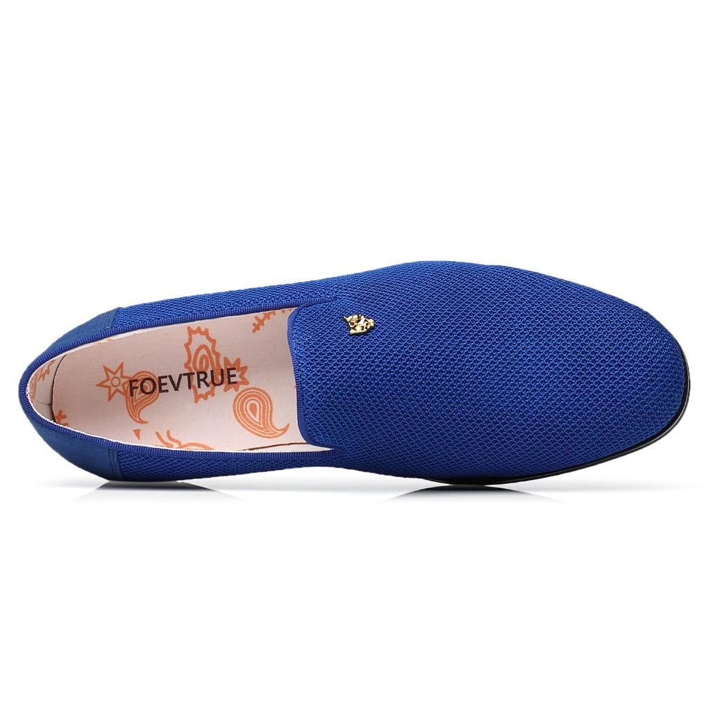 FOEVTRUE Men's Casual Loafers Slip-on Walking Dress Comfortable Fashion Shoes Blue US 12
