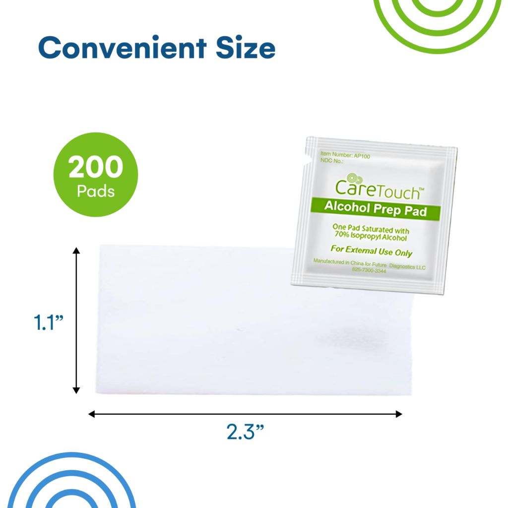 Alcohol Wipes | Individually Wrapped Alcohol Prep Pads with 70% Isopropyl Alcohol - 200 count