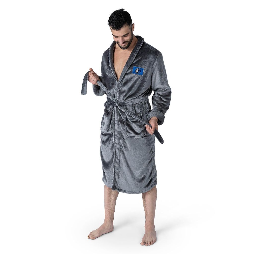 SZ L/ XL, Northwest NBA Dallas Mavericks Transfer Patch Silk Touch Bath Robe | Gray