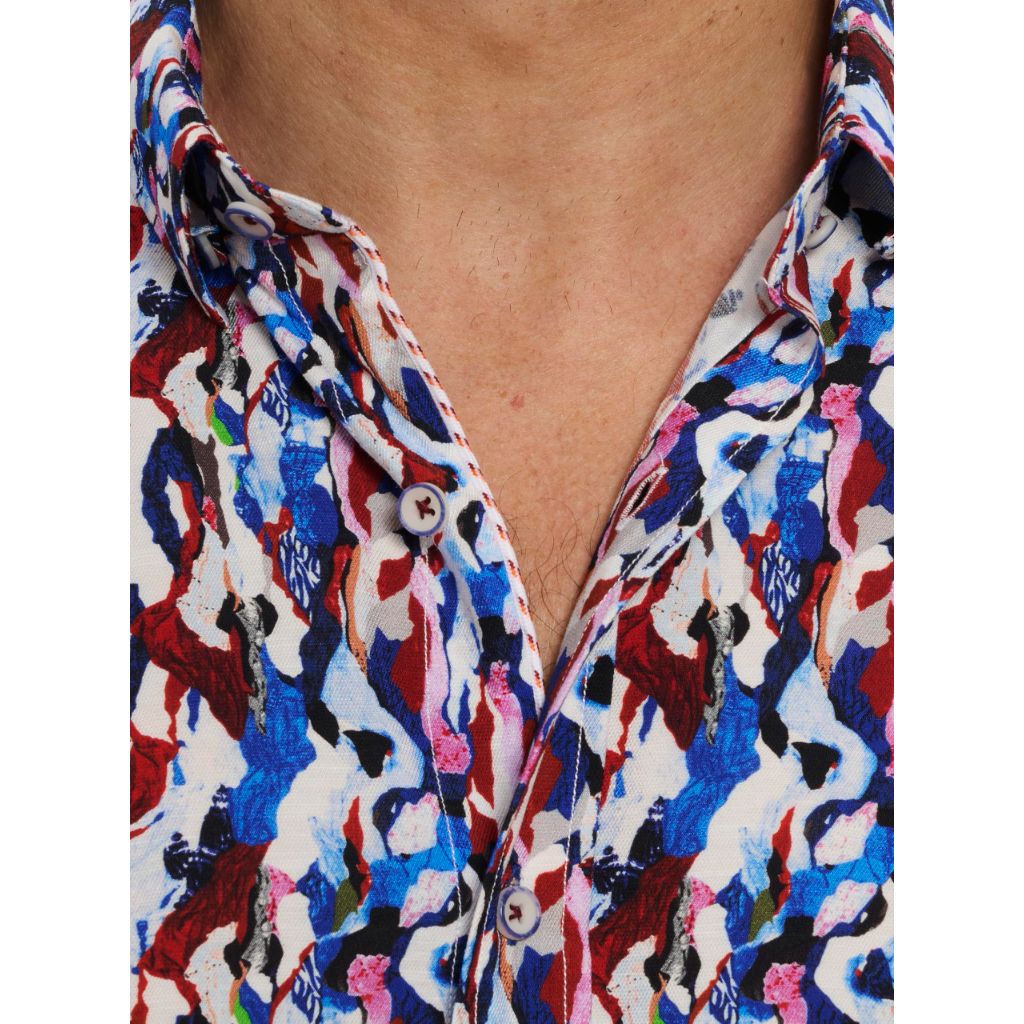 Robert Graham Men's Crue Short Sleeve Woven Shirt, Multi