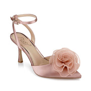 Badgley Mischka Taylee Satin Ankle Strap Stiletto Heels - Women's Size 11