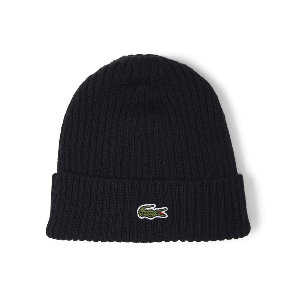 Lacoste Ribbed Wool Hat - One size