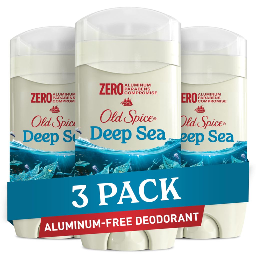Old Spice Men's Aluminum Free Deodorant - Deep Sea, 3oz (3 Pack)