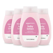 Amazon Basics Baby Lotion, Mild & Gentle, Lightly Scented, 13.6 Fl Oz (Pack of 4) (Previously Solimo)