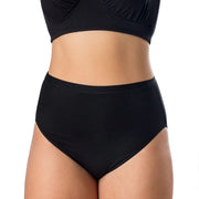 Elita Women's High Cut Plus Size Cotton Brief, Black - size XL