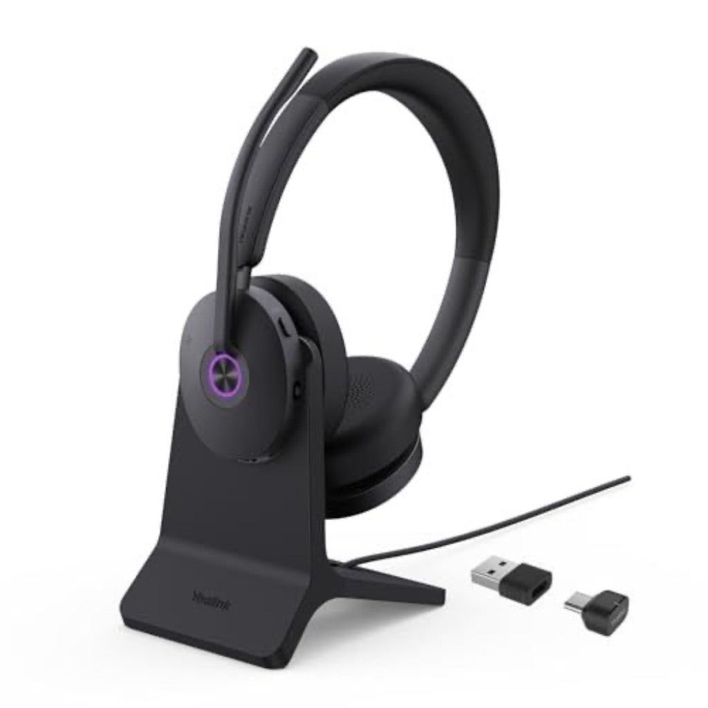 Yealink BH74 ANC Wireless Bluetooth Headset with Stand and Mic for Microsoft Teams Premium, Open Ofﬁce Certified, Zoom Certified