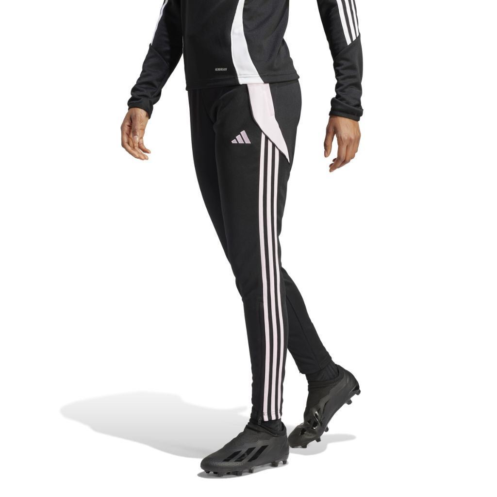 adidas Women's Tiro 24 Training Pants - Black/Clear Pink, Small/Tall