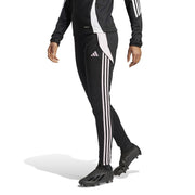 adidas Women's Tiro 24 Training Pants - Black/Clear Pink, Small/Tall