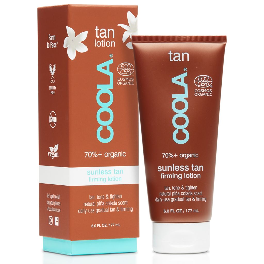 COOLA Organic Sunless Tanning Lotion  Self Tan Firming Lotion & Skin Care  Piña Colada  6 fl oz