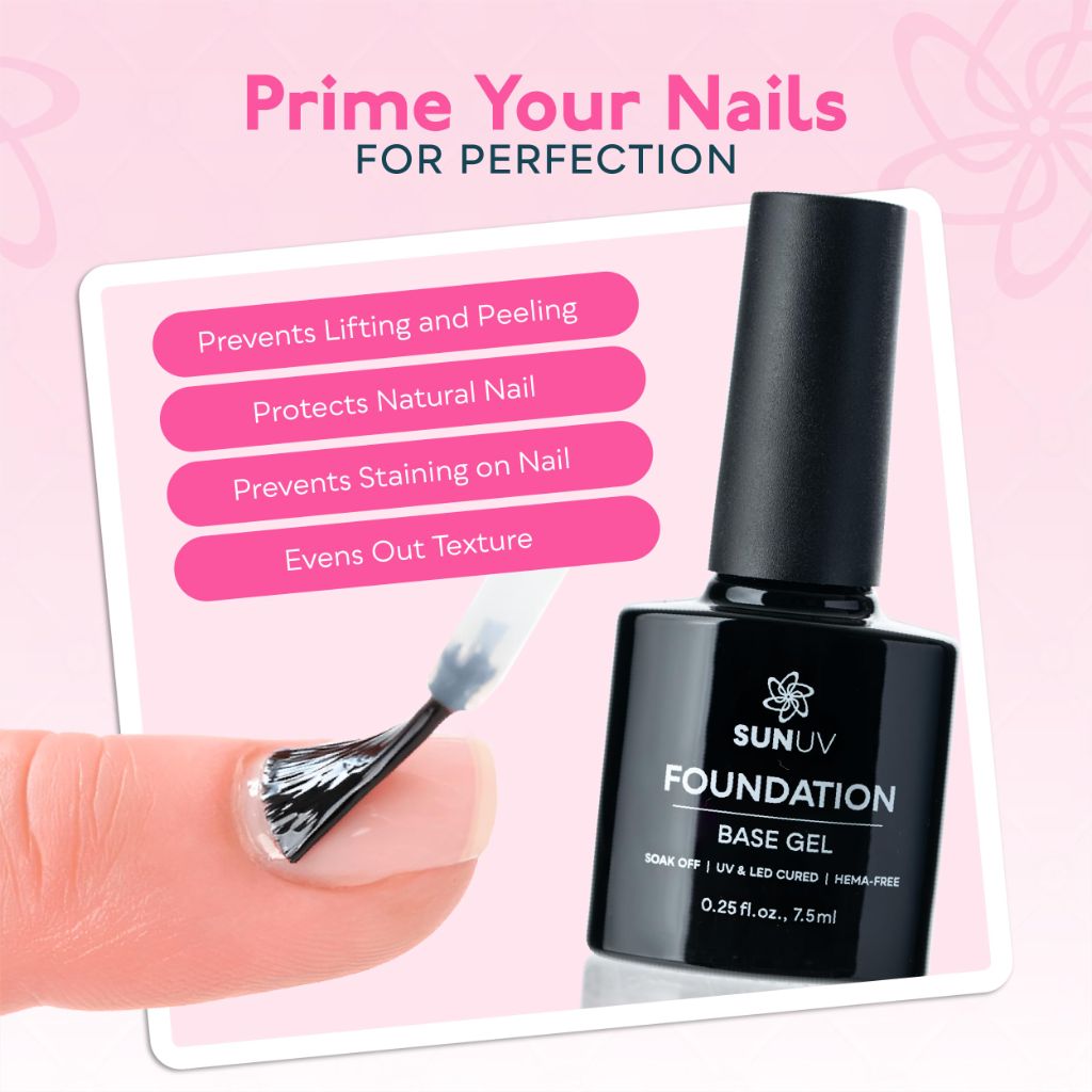 SUNUV Color Gel Nail Polish Kit with Base Top Coat - 18pk (7.5mL each)