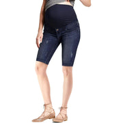 Hybrid & Company Women Super Comfy Stretch Maternity Bermuda Short - Darkwash - Size 2X