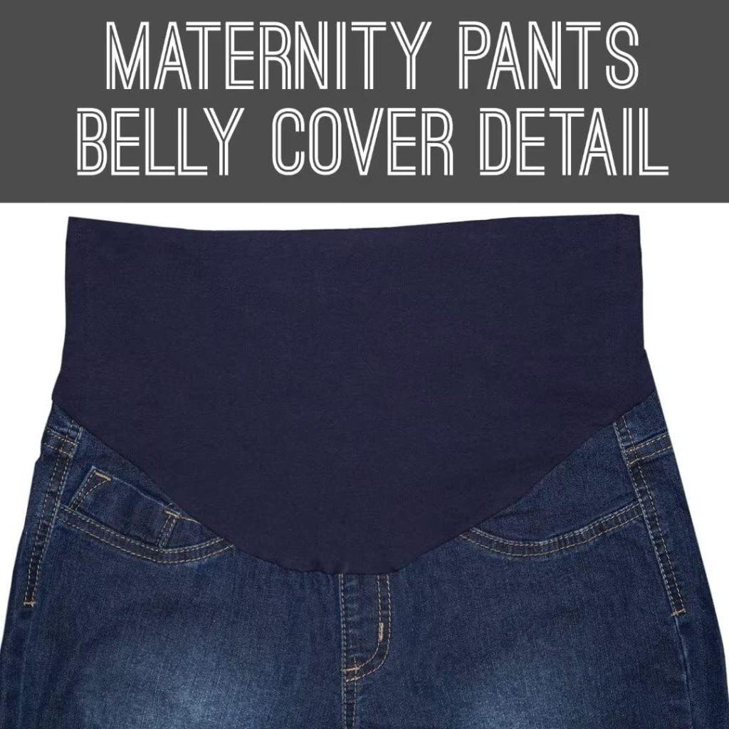 Hybrid & Company Women Super Comfy Stretch Maternity Bermuda Short - Darkwash - Size 2X