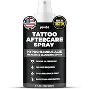 Tattoo Aftercare Spray Hypochlorous Acid (HOCl) Tattoo Care, Lightweight Alternative to Cream & Ointment - 8 fl. oz.
