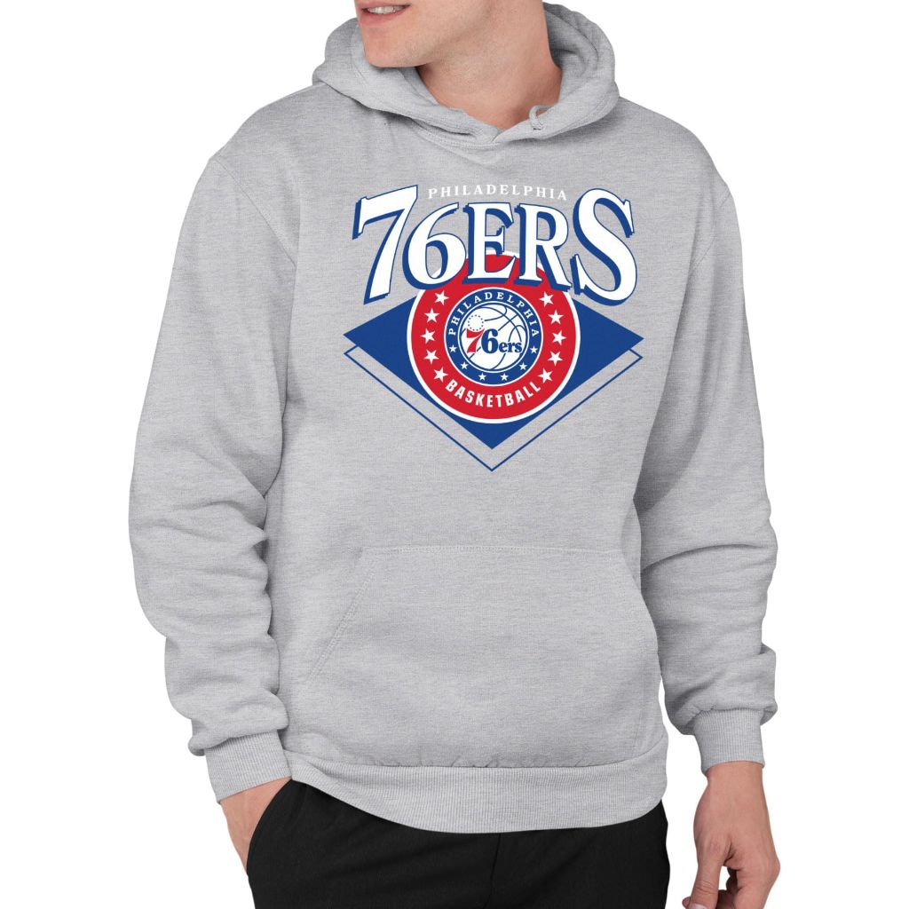 Junk Food NBA - Philadelphia 76ers - Court Classic - Officially Licensed Adult Pullover Fleece Hoodie, 3XL