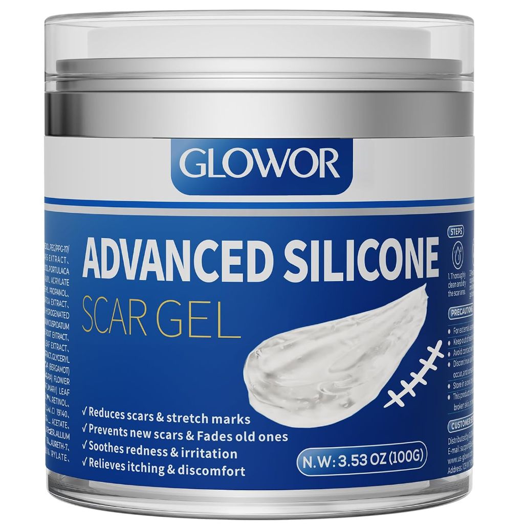 Glowor - Advanced Silicone Scar Gel for Face & Body – 3.53 oz (100g)