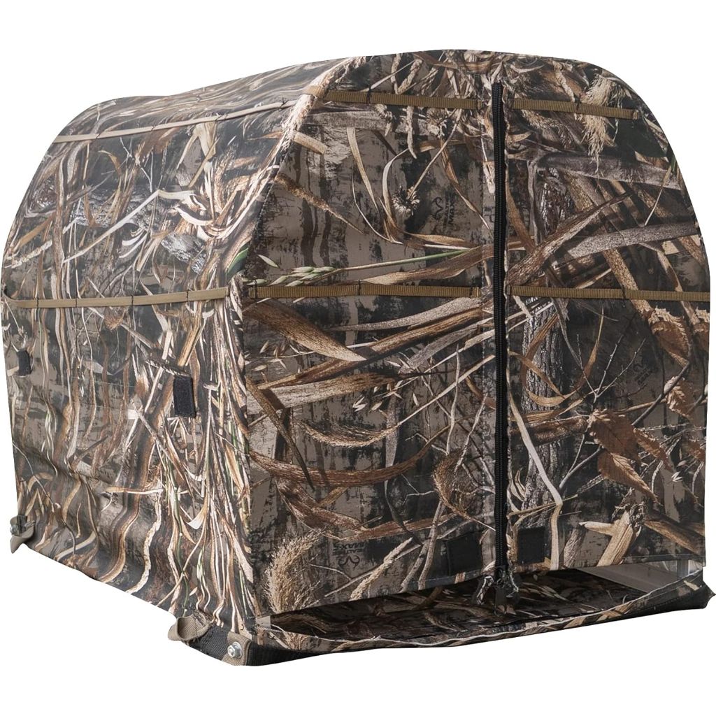 Drake Waterfowl Ghillie Deluxe 7-Way Dog Hide & Platform Combo - Mossy Oak Shadow Grass Habitat