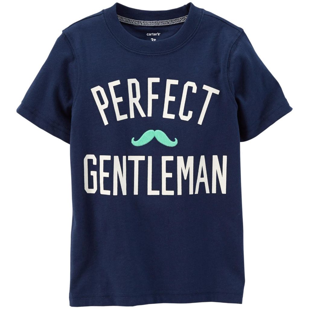 Carter's Baby Boys' Graphic Tee (Baby) - Perfect Gentleman - 3 Months