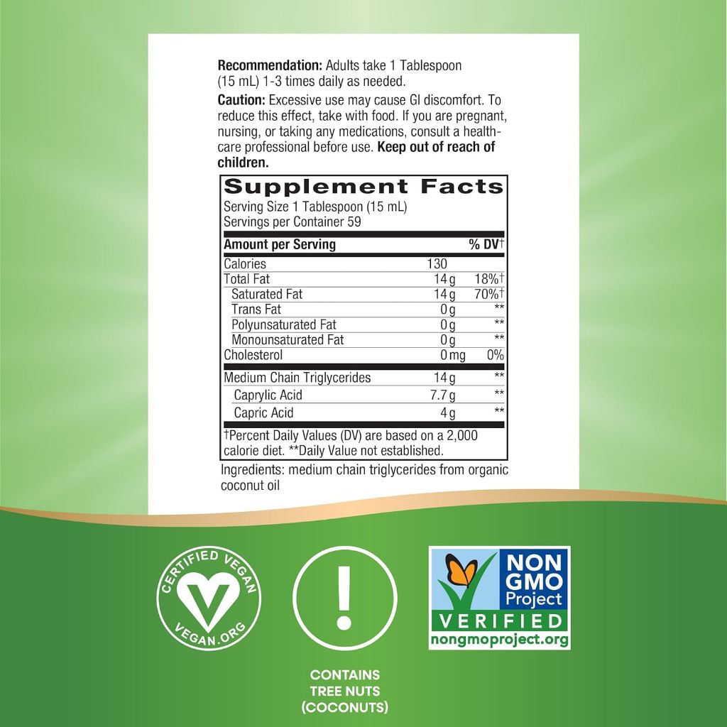 Nature's Way Organic Coconut MCT Oil - 30 fl. oz.
