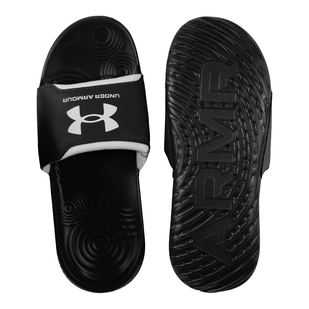 Under Armour Men's Ignite Select Slider Sandal - Black/White, Size 13