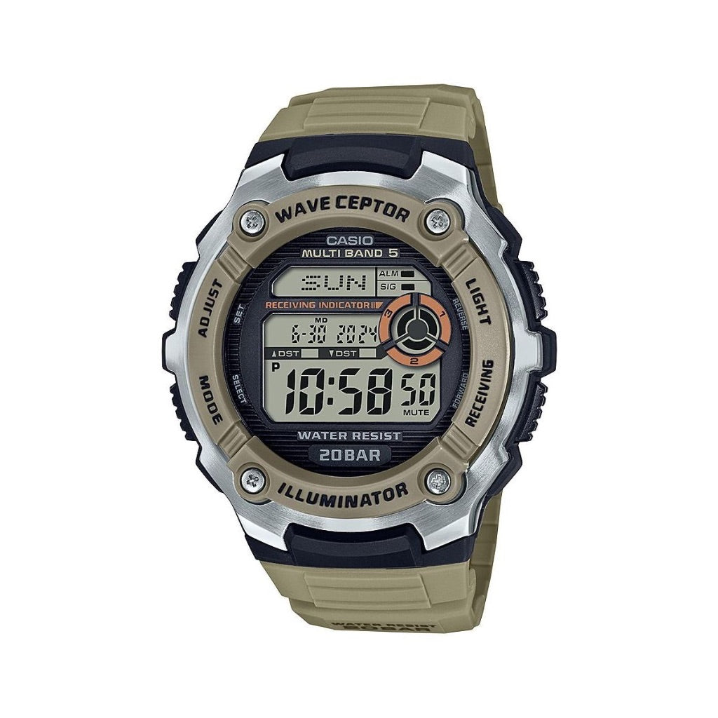 Casio Men's Digital Tan Resin Watch 47.7mm, WV200R-5A - Tan
