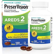 PreserVision AREDS 2 Eye Vitamins, #1 Eye Doctor Recommended Brand, Lutein and Zeaxanthin Supplement with Vitamin C, Vitamin E, Zinc, and Copper, 120 Softgels (Minigels)