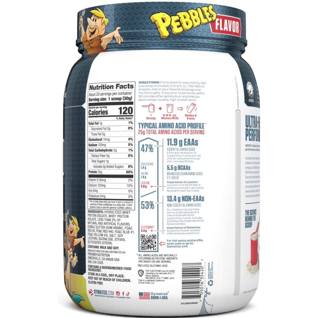 Dymatize ISO 100 Hydrolyzed Protein Powder|  Fruity Pebbles