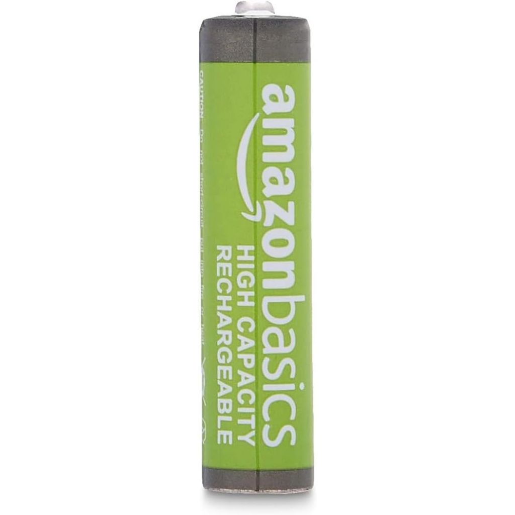 Amazon Basics 12-Pack Rechargeable AAA NiMH High-Capacity Batteries, 850 mAh, 1.2V, Low Self Discharge, Pre-Charged, Recharge up to 500x Times