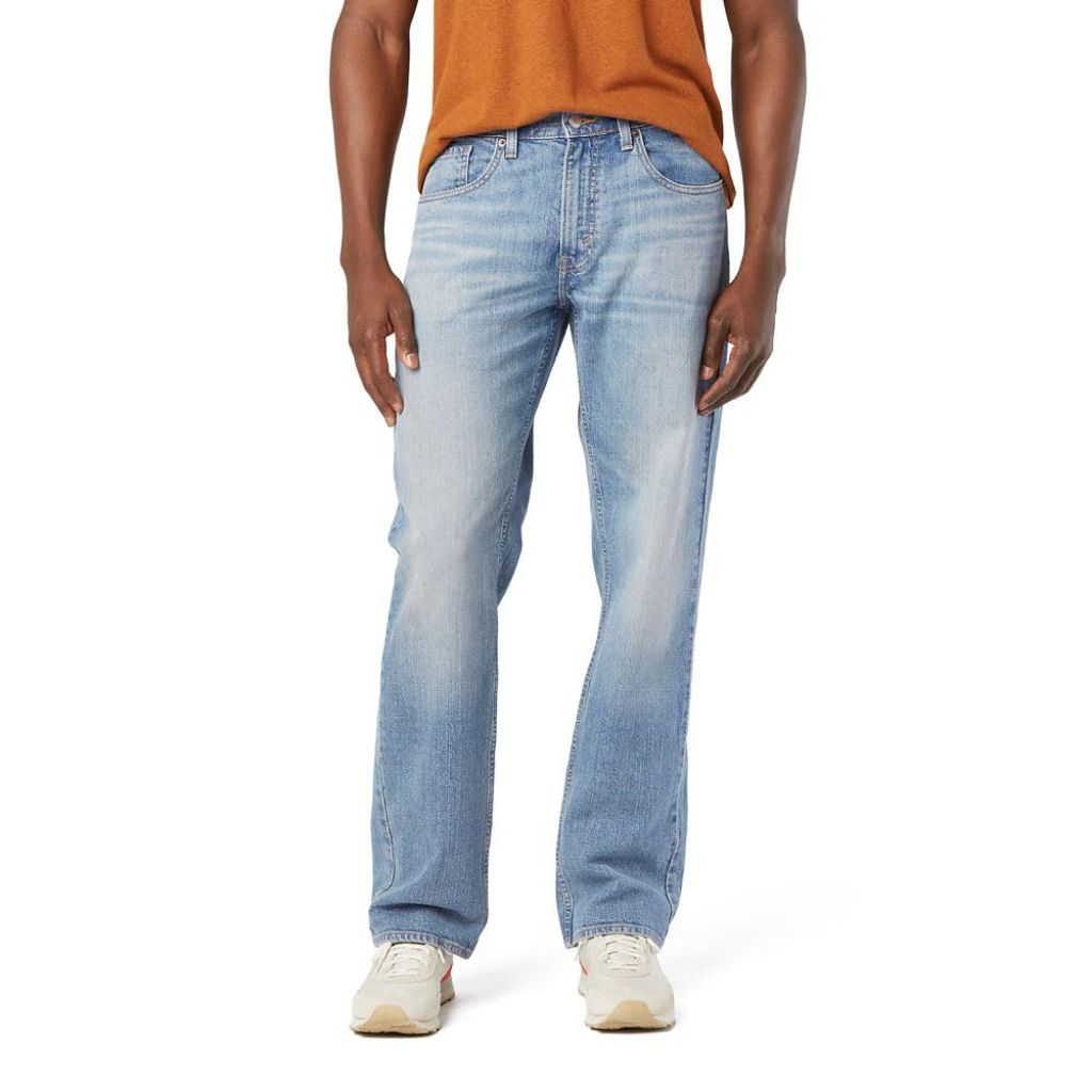 Levi Strauss Signature Gold Men's Relaxed Fit Flex Jeans, Palisade-Stretch Waistband, 40Wx32L