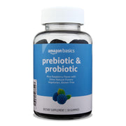 Amazon Brand - Prebiotic & Probiotic Gummies, 2 Billion CFU, Blue Raspberry, 50 Count (2 per Serving)