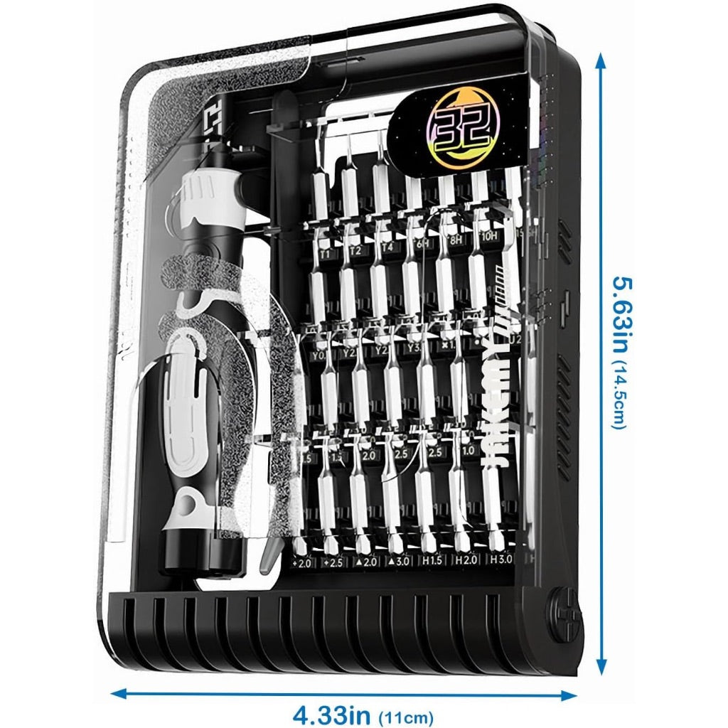 Precision Screwdriver Set 32 Pieces Small Magnetic Screwdriver Bits Electronic Repair Kit with Tweezers, Suitable for Repairing Mobile Phones, Laptops, Cameras