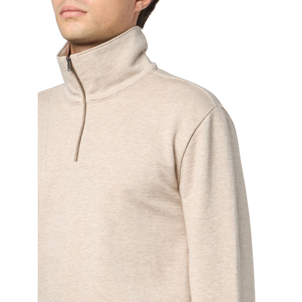 Vince Mens Mottled Marl Crew, Color light tan X-Large