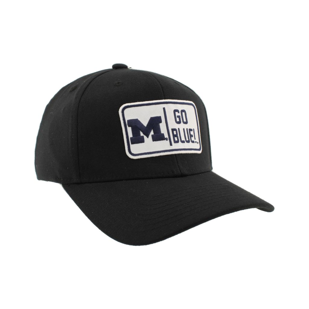 ZHATS Men's Standard NCAA Officially Licensed Fitted Hat ZH Patch, Black - size Medium