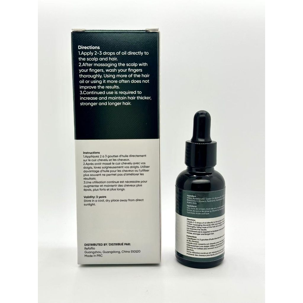 Refaflio Rosemary Hair Oil Kit, Rosemary Oil, Hair Care Oil, Ideal for Dry and Damaged Hair, 30ml