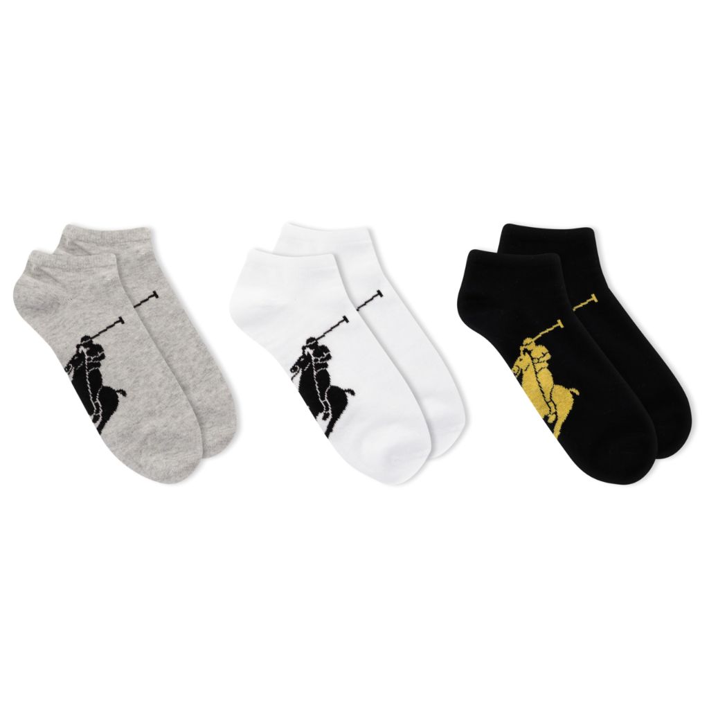Polo Ralph Lauren Big Polo Player Men's 3-Pack Socks 10-13 (Multi)