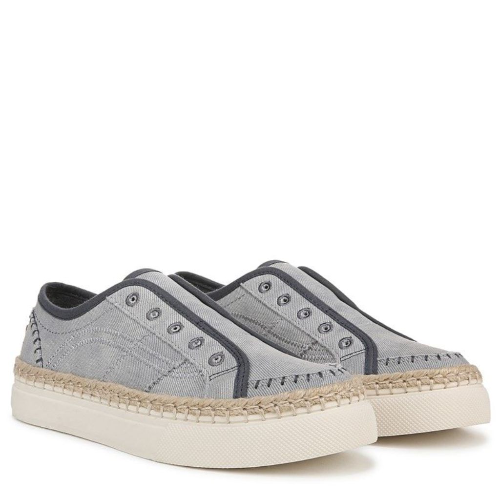 Blowfish Women's Malibu No Chill Slip-On Flat Shoes - Raindrop Gray Twill, Size 7