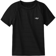 Angel Season Men's Rash Guard Short Sleeve UPF50 T-Shirt - Black, Size Small