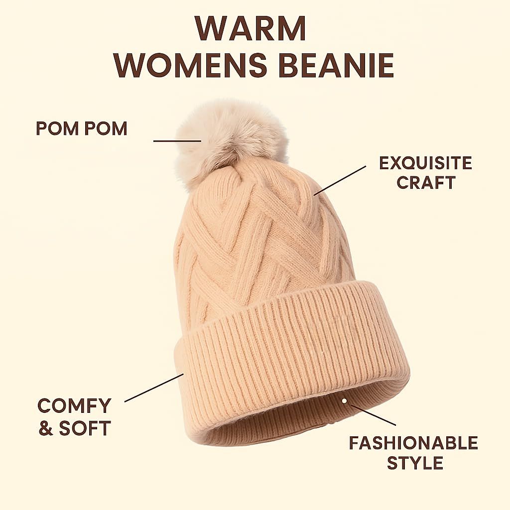 Polar Extreme Heat Women's Sherpa-Lined Beanie and Skull Cap, One Size Fits Most - Black Marl