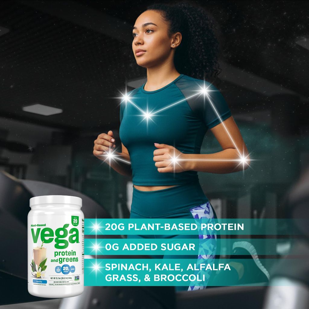 Vega Premium Protein + Supergreens, Vanilla, 21.7 oz (20 Servings)
