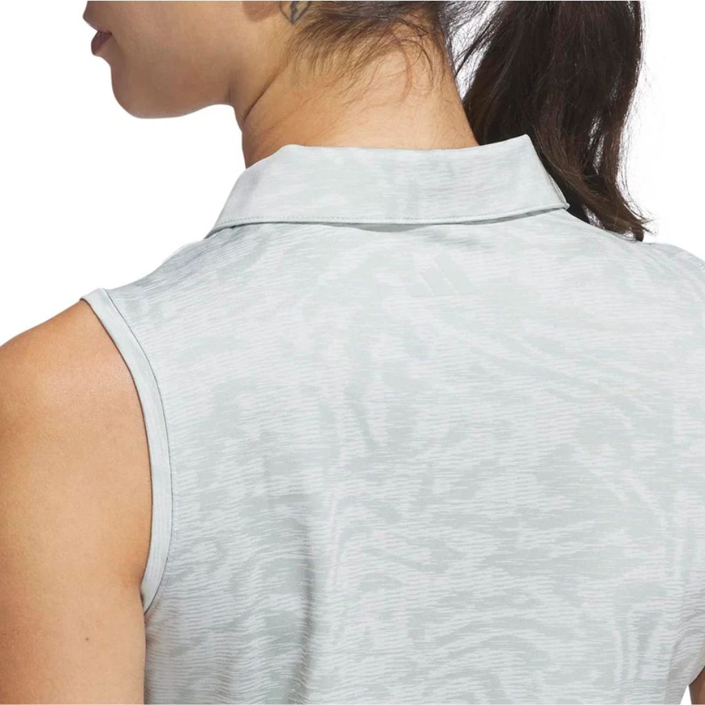 Adidas Women's Ultimate365 Jacquard Polo Shirt, Wonder Silver, Medium