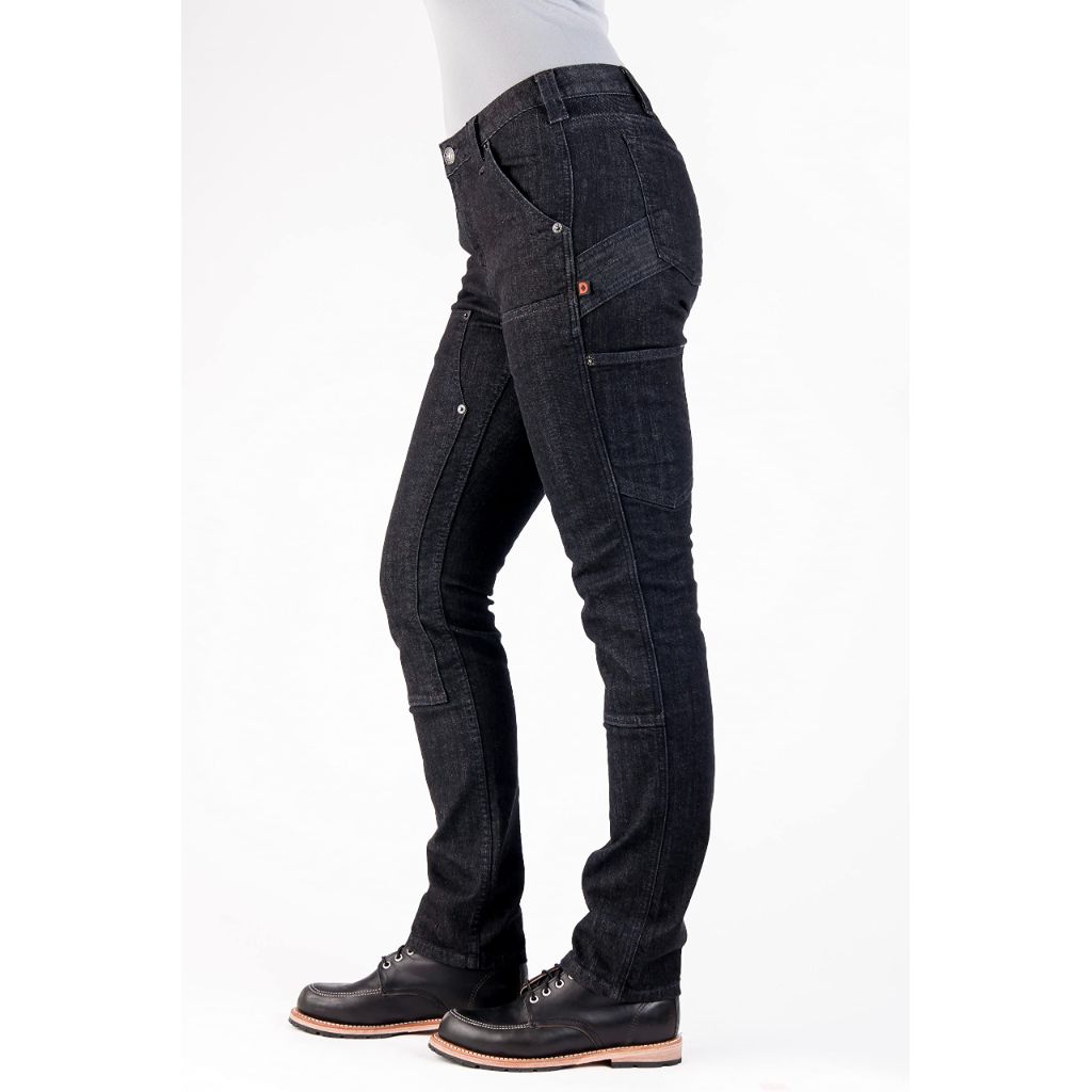 SZ 12x30 Dovetail Workwear Maven Slim Cargo Pants for Women, | Heathered Black Denim