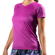 Kanu Surf Women's Solid Swim Tee, Purple, X-Large