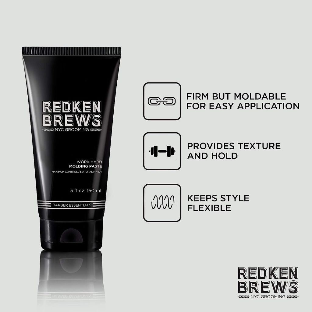 Redken Brews Molding Paste For Men For all Hair Types - 5 Fl Oz
